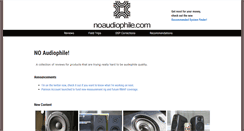 Desktop Screenshot of noaudiophile.com